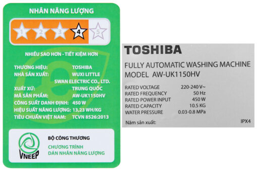 Máy giặt Toshiba 10.5 kg AW-UK1150HV(SG)