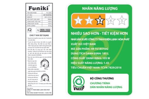Tủ lạnh Funiki 185 lít HR-T6185TDG