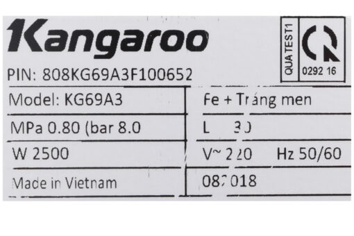 Máy nước nóng Kangaroo 30 lít KG69A3