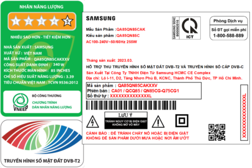 Smart Tivi Neo QLED 4K 85 inch Samsung 85QN85CA