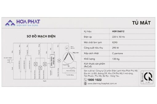Tủ mát Hòa Phát 812 lít HSR D6812