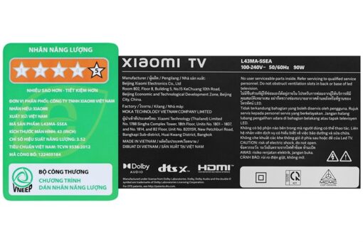 Google Tivi Xiaomi A Pro 4K 43 inch L43MA-SSEA 2025