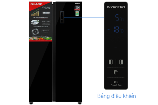 Tủ lạnh Sharp Inverter 532 lít SJ-SBX530VG-BK
