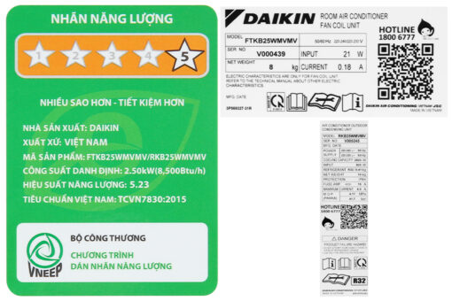 Máy lạnh Daikin Inverter 1 HP FTKB25WAVMV