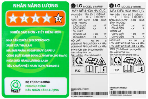 Điều hòa LG Inverter 9200btu 1 HP V10API1