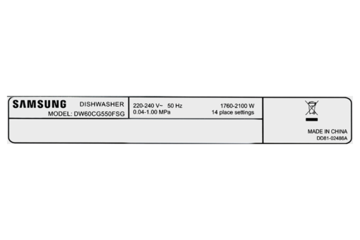 Máy rửa chén độc lập Samsung DW60CG550FSGSV