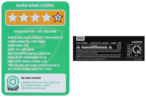 Google Tivi TCL 4K 55 inch 55P635
