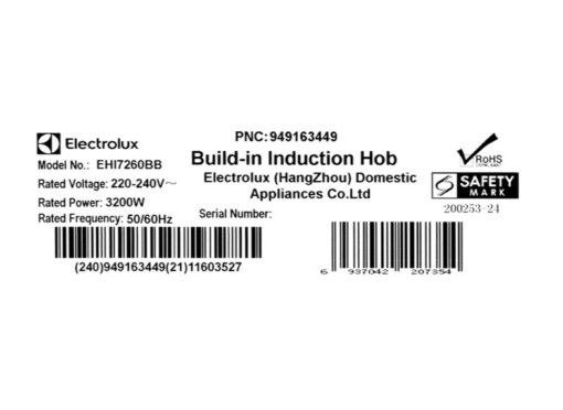 Bếp từ âm Electrolux 2 vùng nấu 70cm EHI7260BB