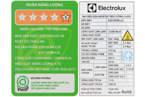 Máy lạnh Electrolux Inverter 1.5 HP ESV12CRR-C2