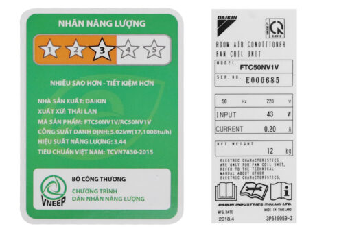 Máy lạnh Daikin 2.0 HP FTC50NV1V