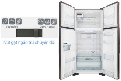 Tủ lạnh Hitachi Inverter 540 lít R-FW690PGV7 GBW