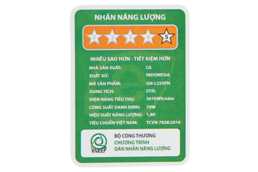 Tủ lạnh LG Inverter 255 lít GN-L255PN