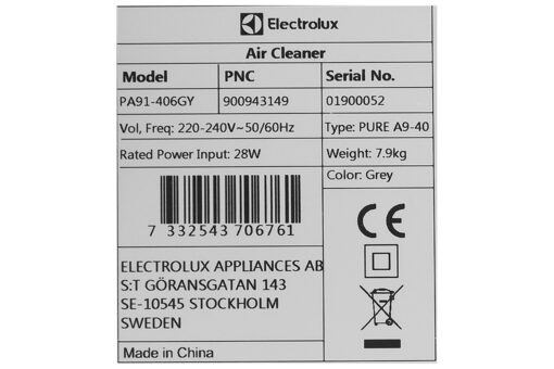 Máy lọc không khí Electrolux PA91-406GY