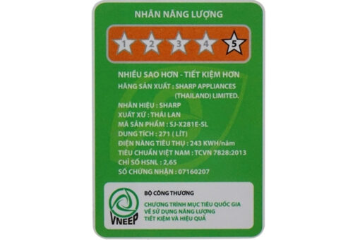 Tủ lạnh Sharp Inverter 253 lít SJ-X281E-SL