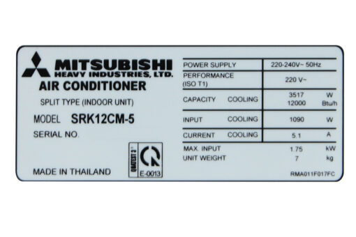 Điều hòa Mitsubishi Heavy 1.5 HP SRK/SRC12CM-5