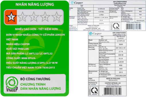 Điều hòa Casper 1 HP LC-09TL32