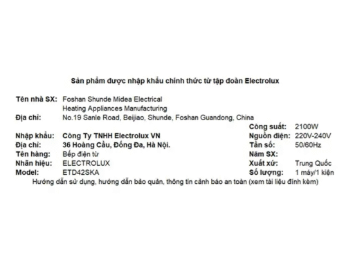 Bếp từ đơn Electrolux ETD42SKA