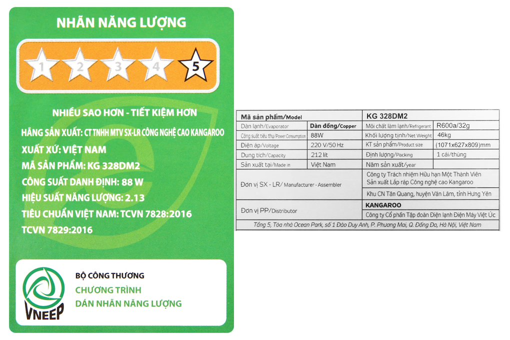 Tủ đông mềm Kangaroo 212 lít KG 328DM2