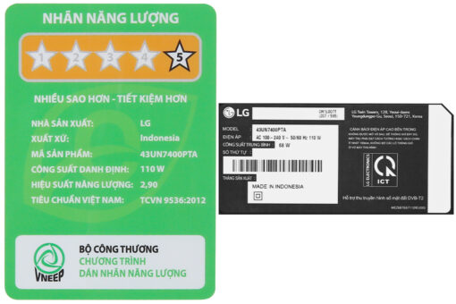 Smart tivi LG 4K 43 inch 43UN7400PTA