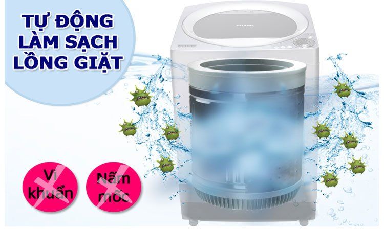 Máy giặt Sharp 8Kg ES-W80GV-H