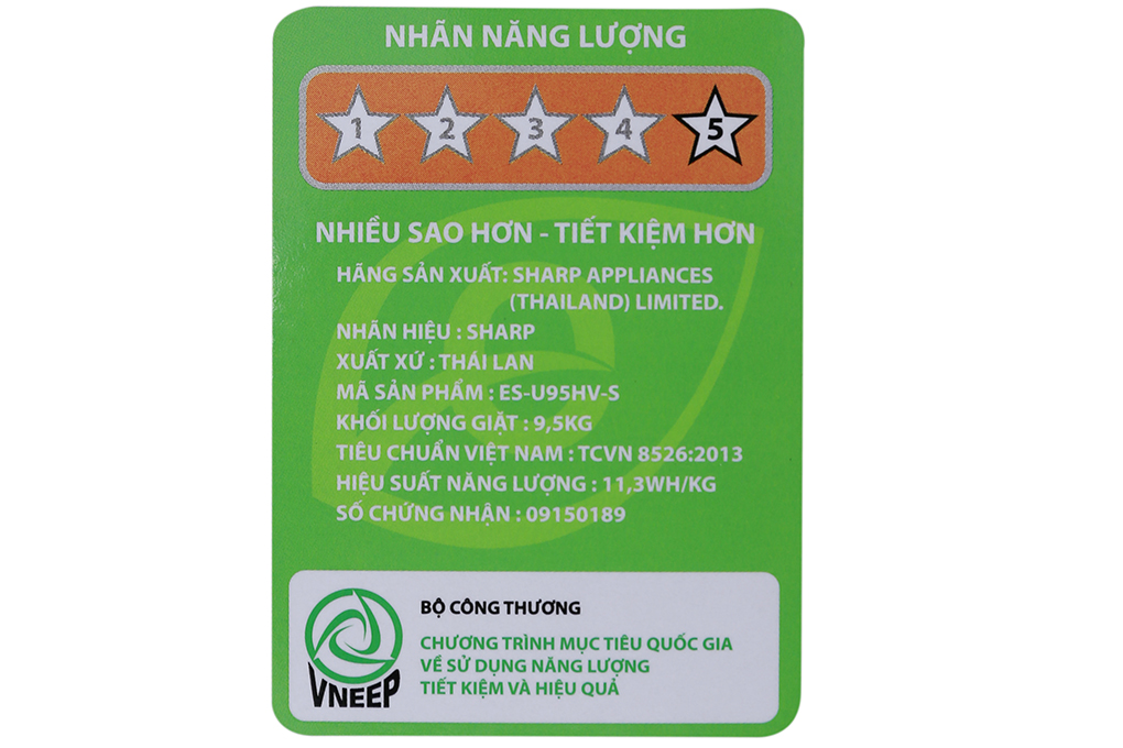 Máy giặt Sharp 9.5 kg ES-U95HV-S