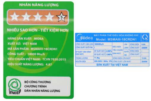 Máy lạnh Midea Inverter 2 HP MSMAIII-18CRDN1