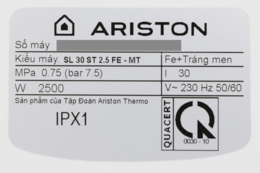 Máy nước nóng Ariston SL 30 ST 2.5 FE - MT 30 lít