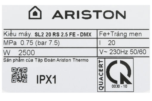 Máy nước nóng Ariston 20 lít SL2 20 RS 2.5 FE