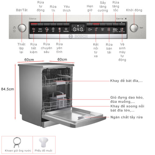 Máy Rửa Bát Bosch SMS4HTI45E Cao Cấp