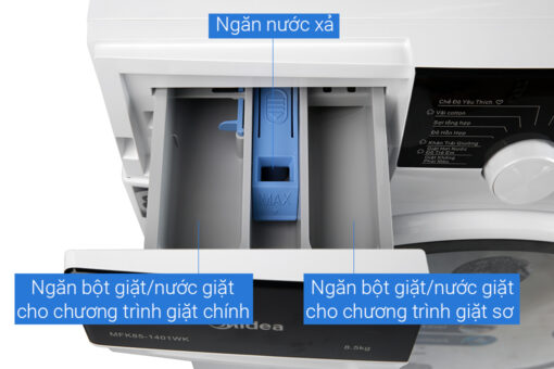 Máy giặt Midea Inverter 8.5 Kg MFK85-1401WK Mới 2020