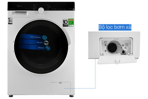Máy giặt Midea Inverter 8.5 Kg MFK85-1401WK Mới 2020