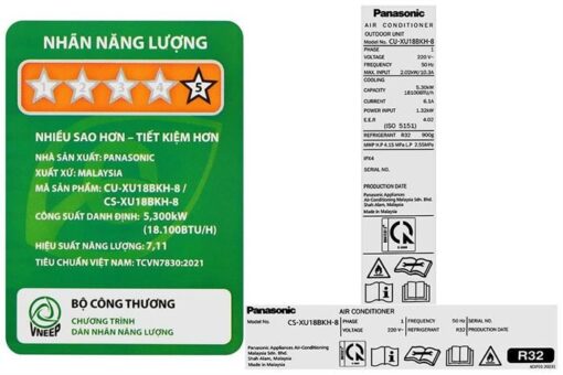 Điều hòa Panasonic Inverter 2 HP CU/CS-XU18BKH-8