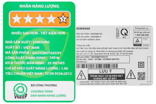 QA55Q80T Tivi Samsung 4K 55 inch Smart
