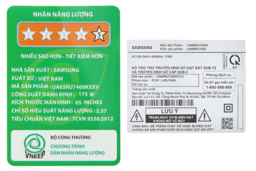 Smart Tivi Samsung 4K 65 inch UA65RU7400