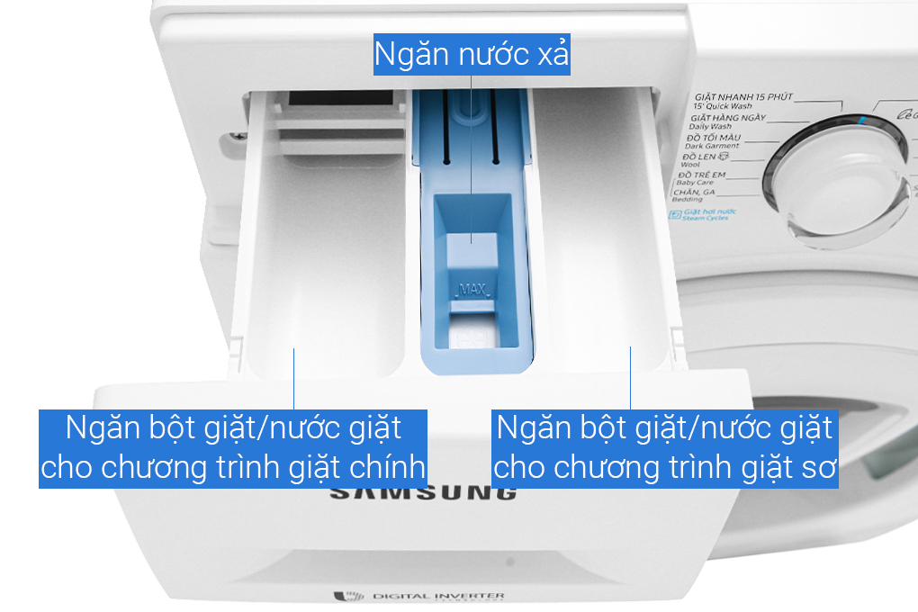 Máy giặt Samsung Addwash Inverter 9 Kg WW90K44G0YW/SV