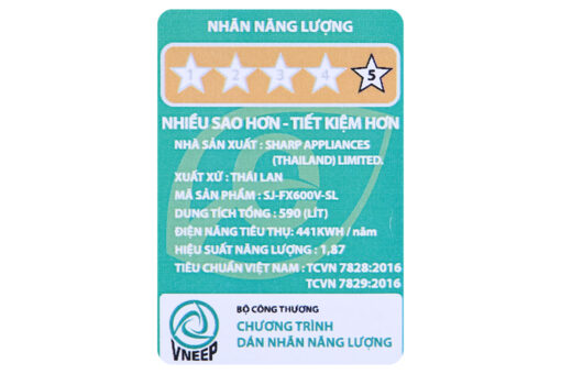 Tủ lạnh Sharp SJ-FX600V-SL 4 cánh cửa Inverter