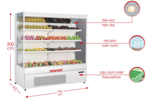 Tủ mát trưng bày siêu thị Denver SP-2800