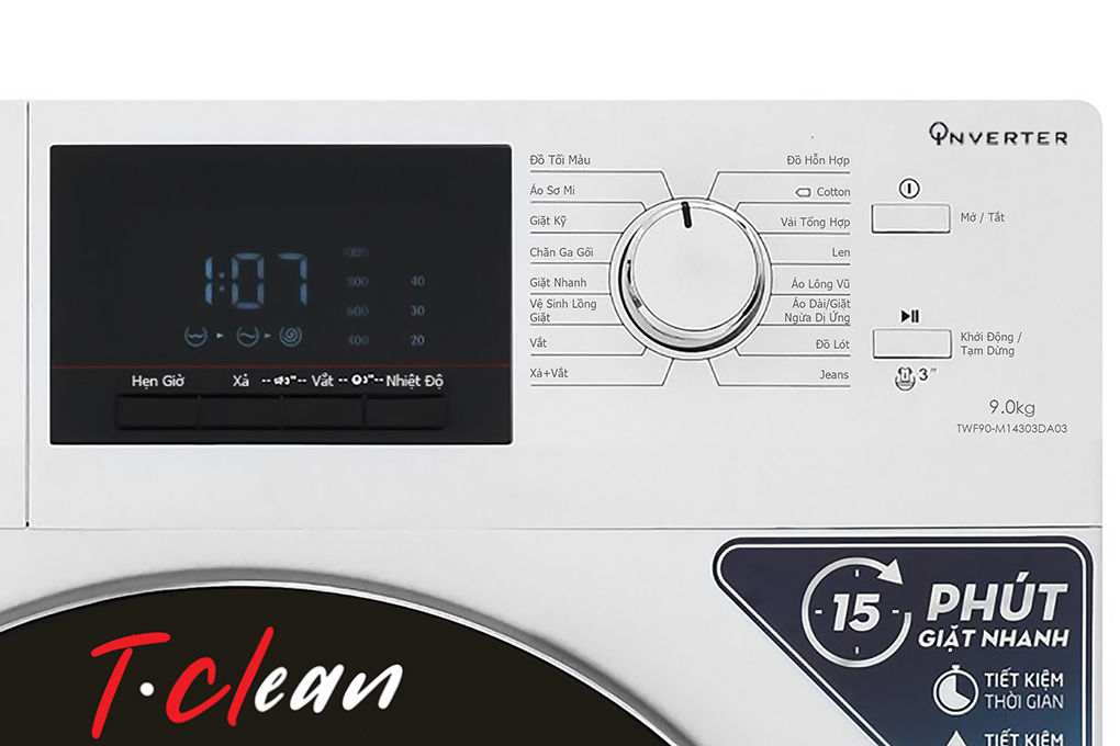 Máy giặt TCL Inverter 9 Kg TWF90-M14303DA03