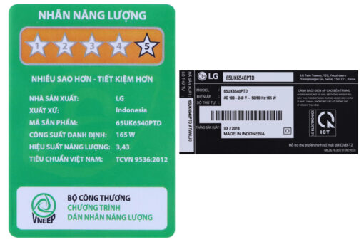 Smart Tivi LG 4K 65 inch 65UK6540PTD