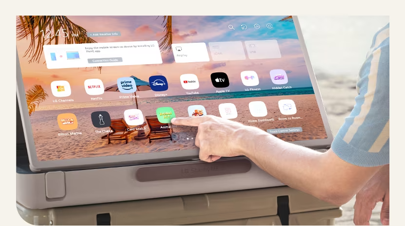 Tivi xách tay LG StanbyME Go 27LX5QKNA 27 inch không dây, tích hợp pin 3h , Hàng chính hãng