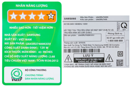 Smart Tivi Samsung 4K 43 inch UA43RU7400
