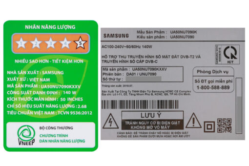 Smart Tivi Samsung 4K 50 inch UA50NU7090