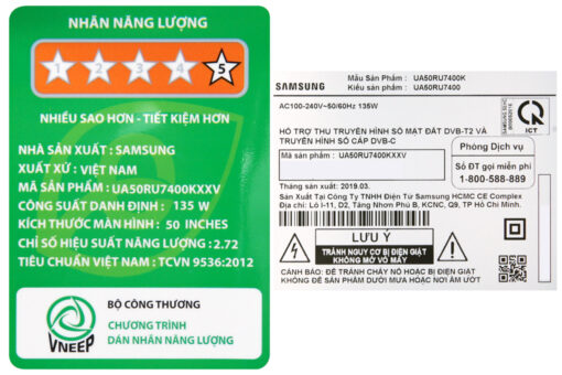 Smart Tivi Samsung 4K 50 inch UA50RU7400