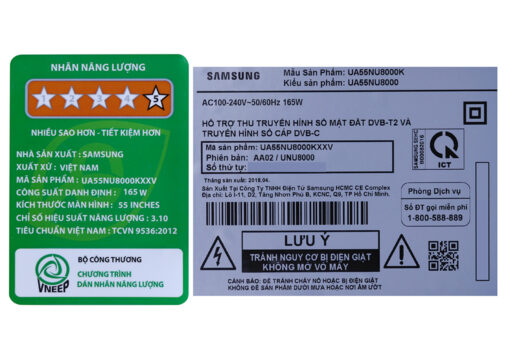 Smart Tivi Samsung 4K 55 inch UA55NU8000