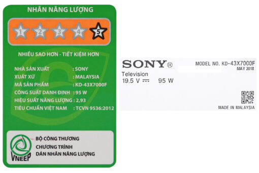 Smart Tivi Sony 4K 43 inch KD-43X7000F