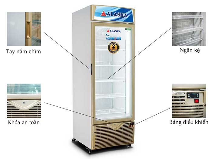 TỦ ĐÔNG ĐỨNG ALASKA IF-350G