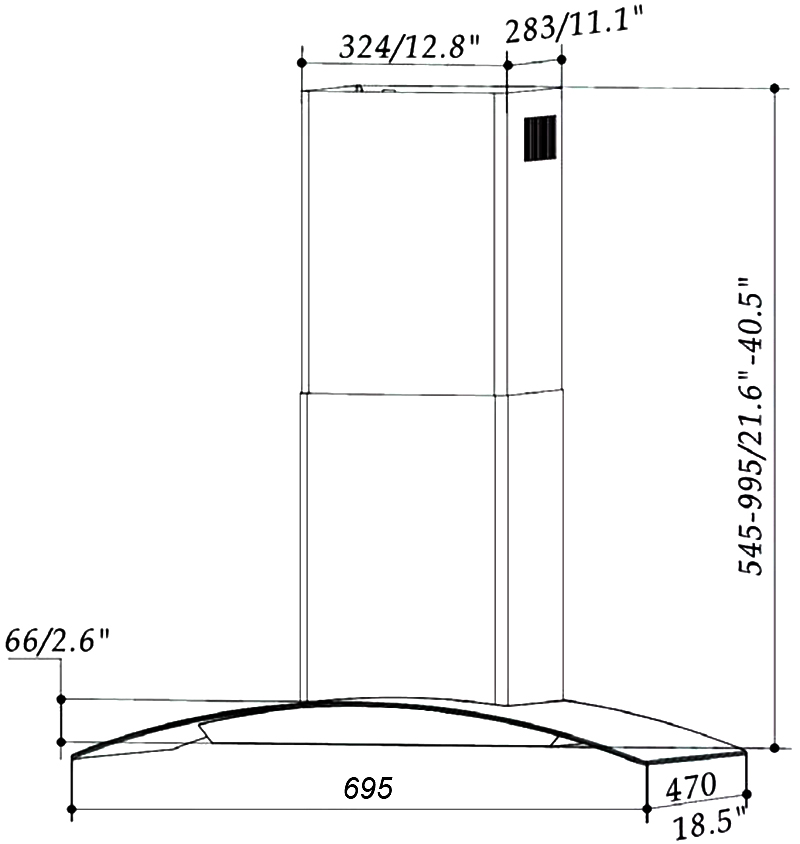 Máy hút mùi Canzy 70cm CZ-MLH670