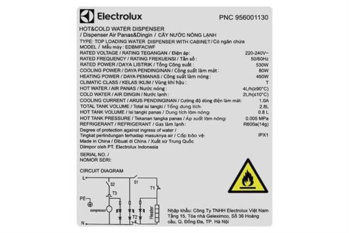 Cây nước nóng lạnh Electrolux EDBMFACWF 530W