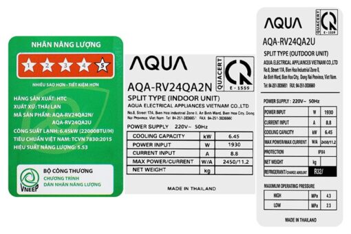 Máy lạnh AQUA Inverter 24000btu 2.5 HP AQA-RV24QA2