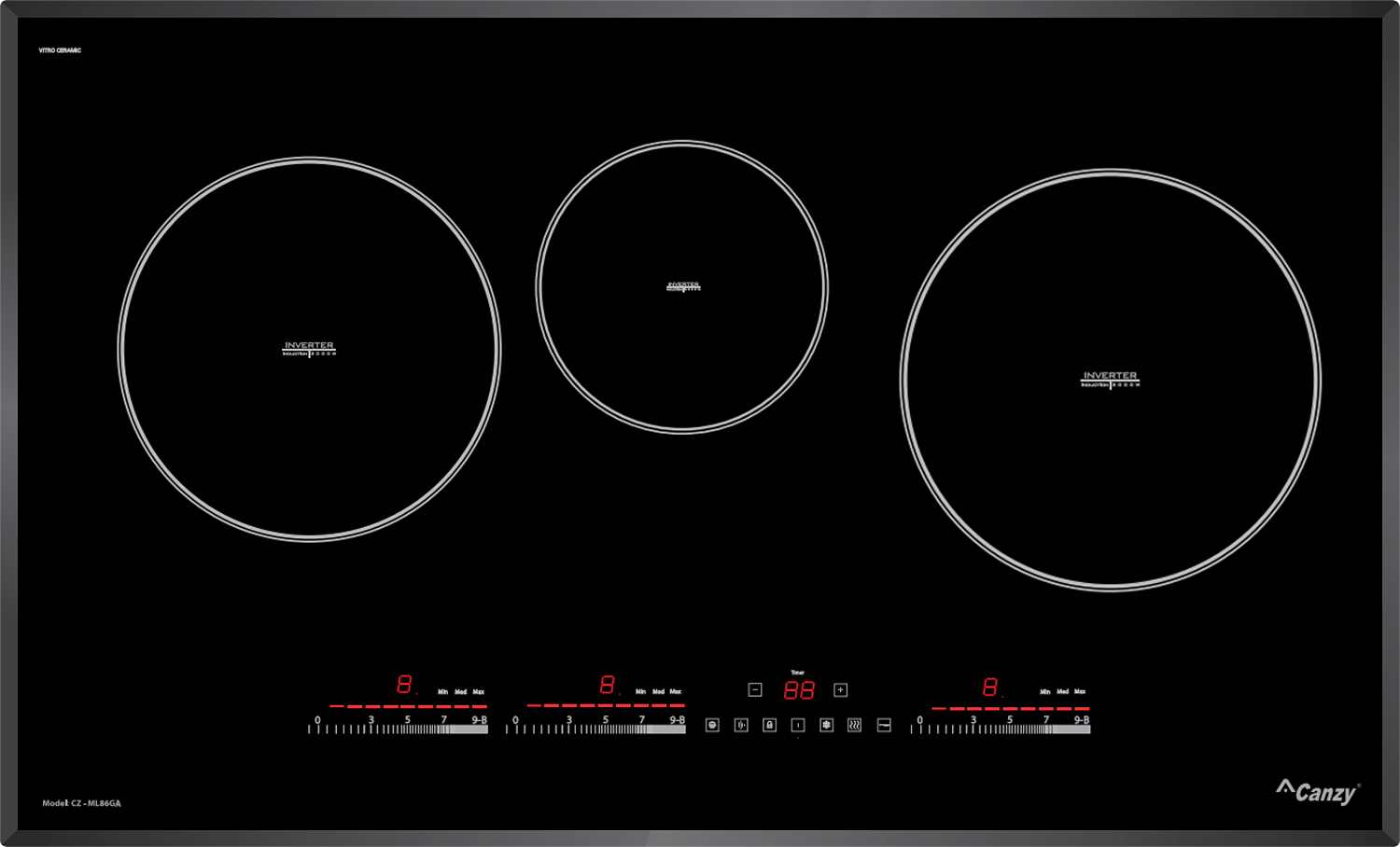 Bếp từ 3 vùng nấu Canzy CZ-ML86GA Inverter